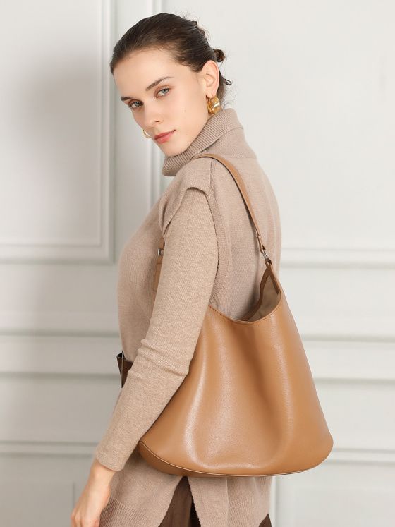 Elova Handcrafted Genuine Leather Tote Bag in Black - E746 view 2