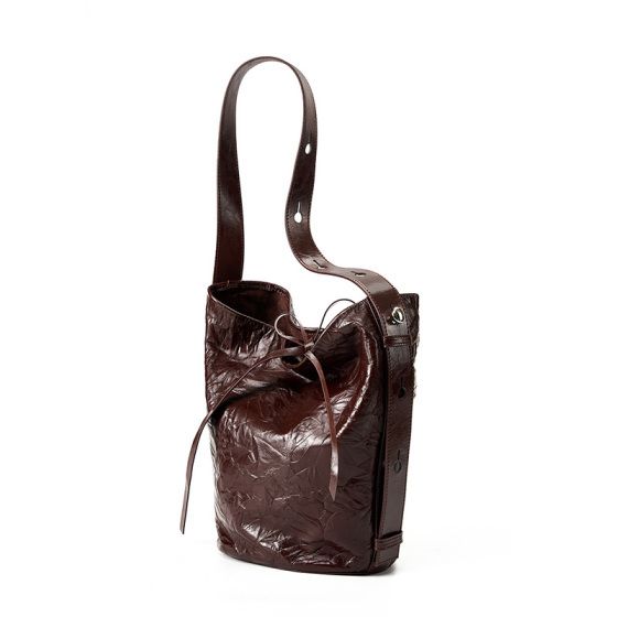 Elova Handcrafted Genuine Leather Crossbody Bag in Black - E396 view 6