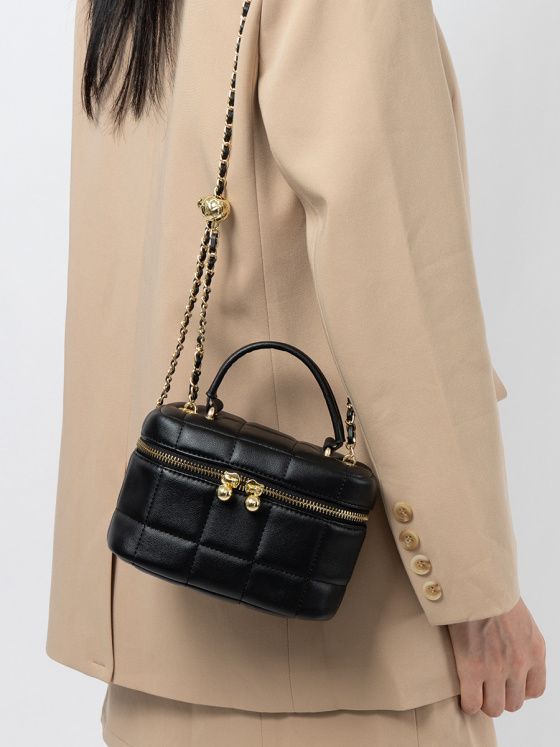 Elova Handcrafted Genuine Leather Crossbody Bag in Black - E701 view 6