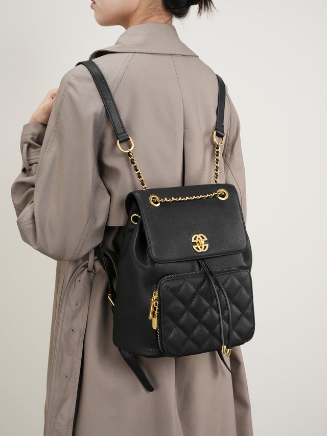 Elova Handcrafted Genuine Leather Backpack in Black - E268 view 8