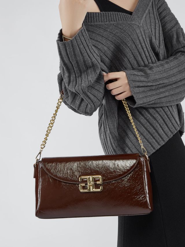 Elova Handcrafted Genuine Leather Crossbody Bag in Black - E478 view 8