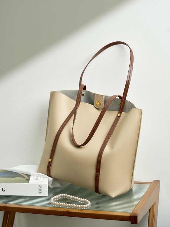 Elova Handcrafted Genuine Leather Tote Bag in Brown - E275 view 7