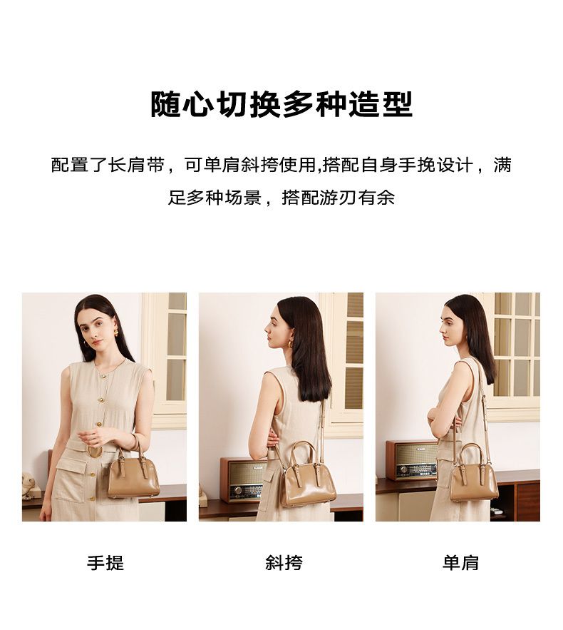 Elova Handcrafted Genuine Leather Bag in Black - E689 view 6