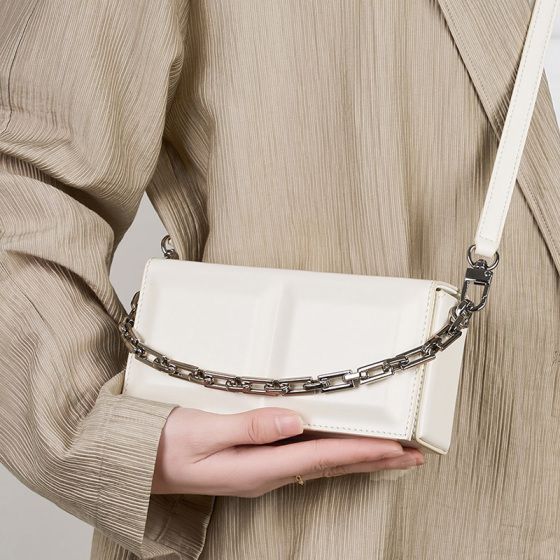 Elova Handcrafted Genuine Leather Crossbody Bag in White - E188 view 6