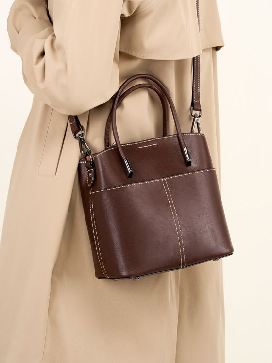 Elova Handcrafted Genuine Leather Crossbody Bag in Black - E245 view 3