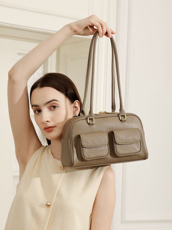 Elova Handcrafted Genuine Leather Bag in Black - E682 view 5