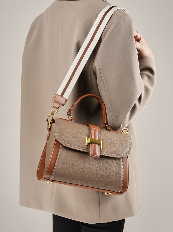 Elova Handcrafted Genuine Leather Crossbody Bag in White - E281 view 3