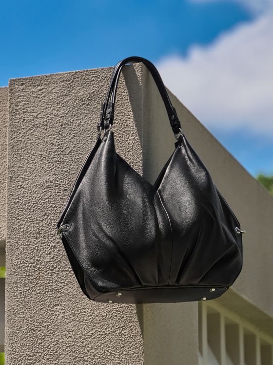 Elova Handcrafted Genuine Leather Crossbody Bag in Black - E741 view 8