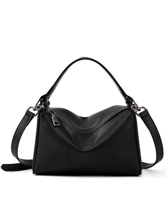 Elova Handcrafted Genuine Leather Crossbody Bag in Black - E186 view 8