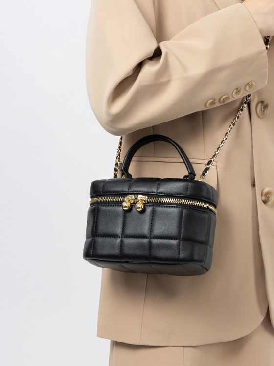 Elova Handcrafted Genuine Leather Crossbody Bag in Black - E701 view 5