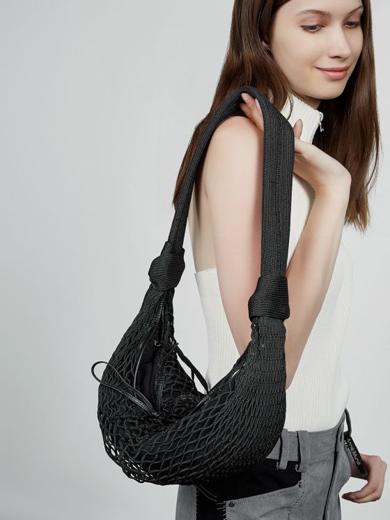 Elova Handcrafted Genuine Leather Bag in Black - E663 view 2