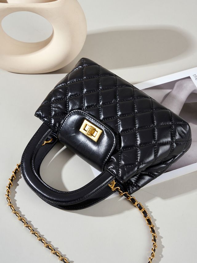 Elova Handcrafted Genuine Leather Crossbody Bag in Black - E242 view 8