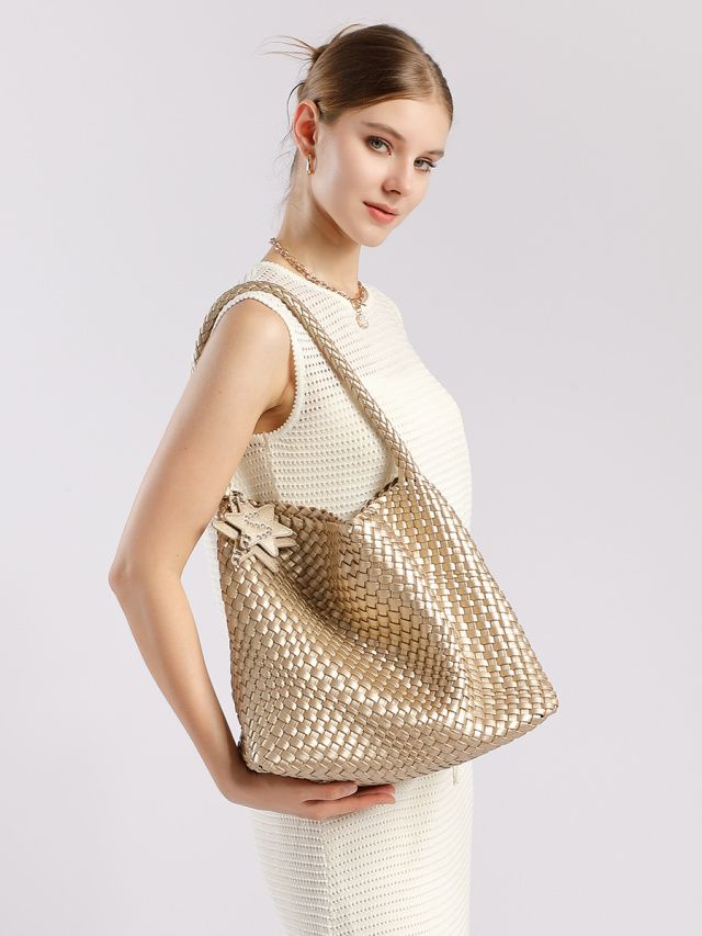 Elova Handcrafted Genuine Leather Tote Bag in Blue - E718 view 7