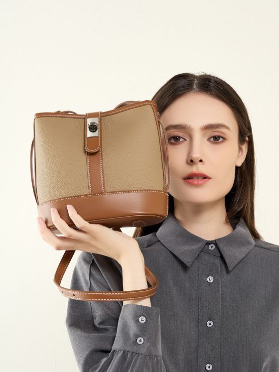 Elova Handcrafted Genuine Leather Crossbody Bag in White - E381 view 4