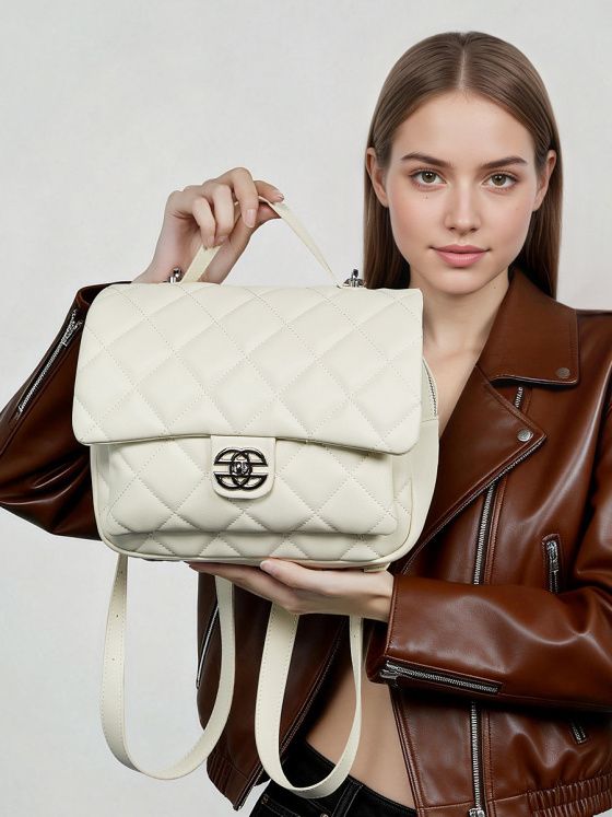 Elova Handcrafted Genuine Leather Bag in Black - E658 view 6