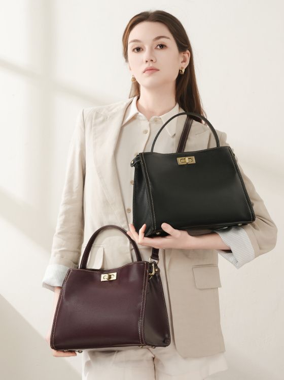 Elova Handcrafted Genuine Leather Crossbody Bag in Black - E634 view 6