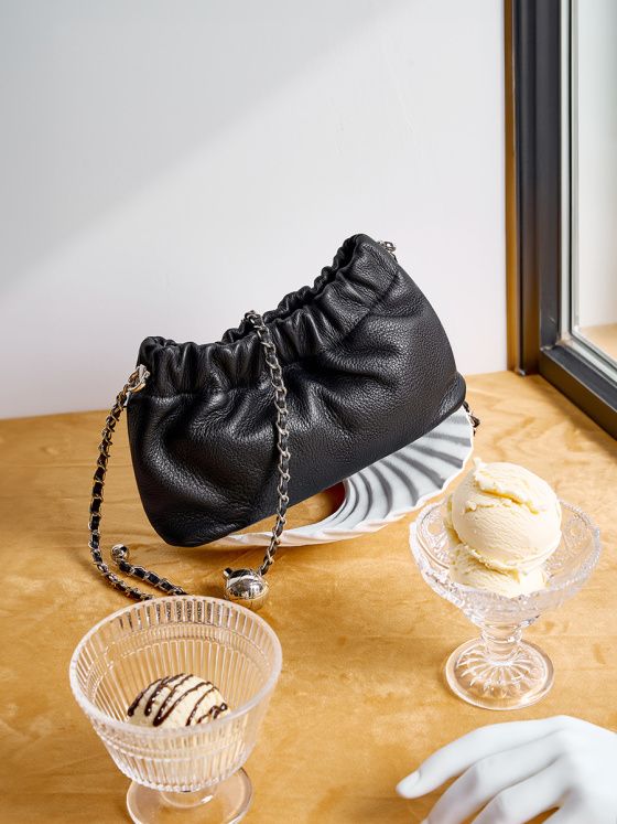 Elova Handcrafted Genuine Leather Crossbody Bag in Black - E276 view 8