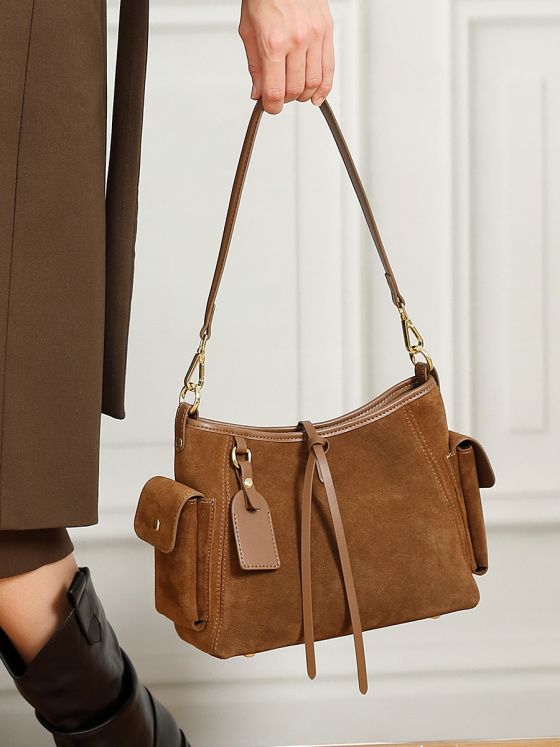 Elova Handcrafted Genuine Leather Crossbody Bag in Black - E753 view 4