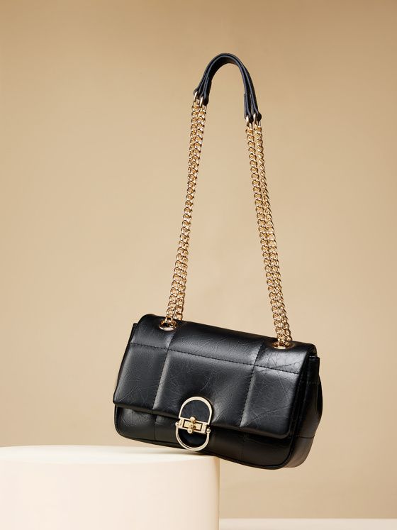 Elova Handcrafted Genuine Leather Crossbody Bag in Black - E390 view 5