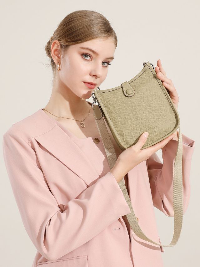 Elova Handcrafted Genuine Leather Mini Crossbody Bag in Black - E592 view 5