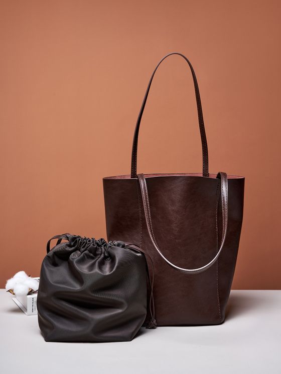 Elova Handcrafted Genuine Leather Tote Bag in Black - E238 view 5