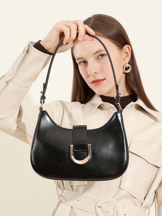 Elova Handcrafted Genuine Leather Crossbody Bag in Black - E611 view 4