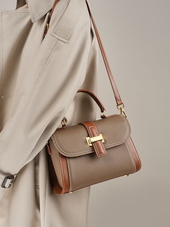 Elova Handcrafted Genuine Leather Crossbody Bag in White - E281 view 2