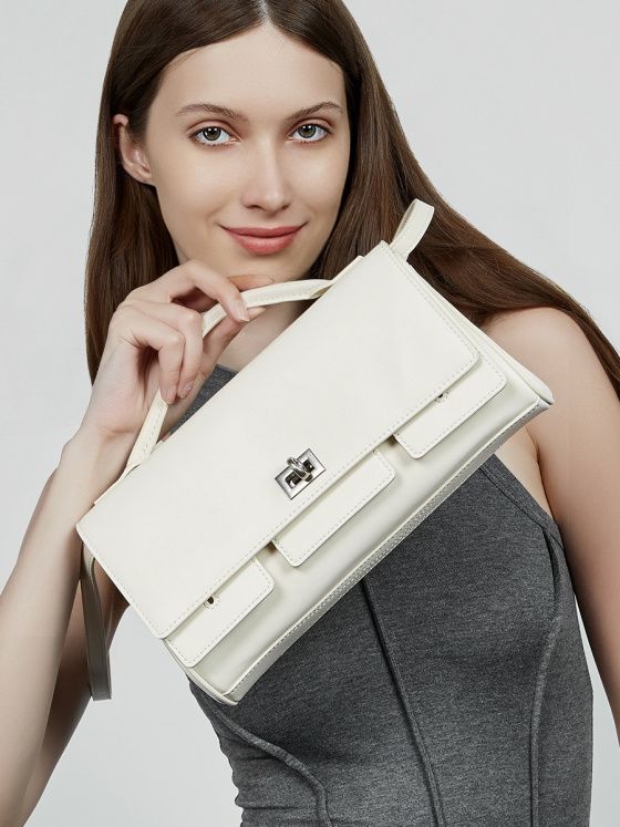 Elova Handcrafted Genuine Leather Crossbody Bag in Black - E722 view 4