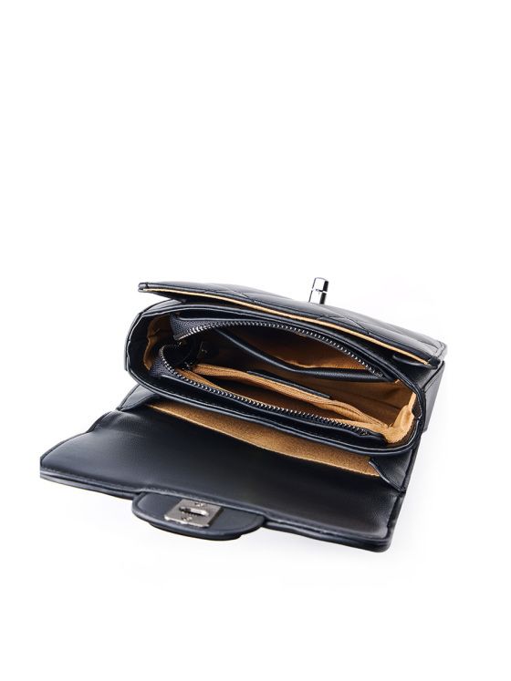 Elova Handcrafted Genuine Leather Crossbody Bag in Black - E230 view 5