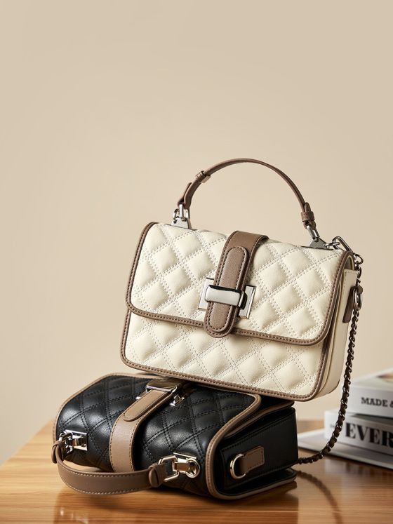 Elova Handcrafted Genuine Leather Crossbody Bag in Black - E366 view 4