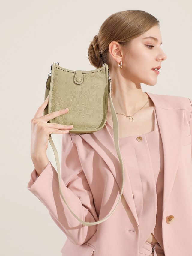 Elova Handcrafted Genuine Leather Mini Crossbody Bag in Black - E592 view 7