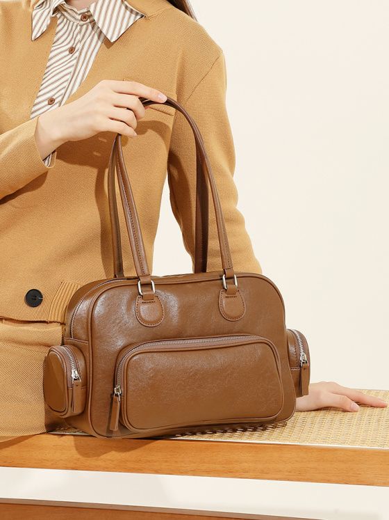 Elova Handcrafted Genuine Leather Tote Bag in Black - E570 view 5