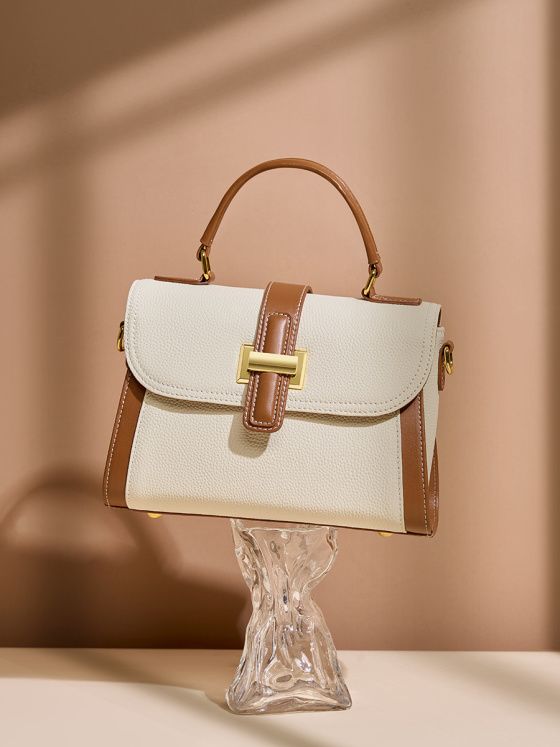 Elova Handcrafted Genuine Leather Crossbody Bag in White - E281 view 8