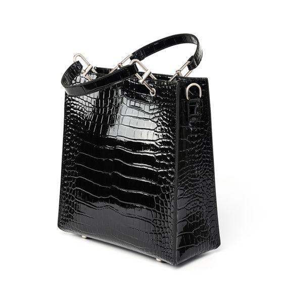 Elova Handcrafted Genuine Leather Crossbody Bag in Black - E441 view 5