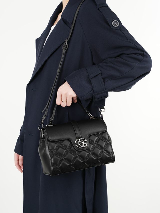 Elova Handcrafted Genuine Leather Crossbody Bag in Black - E249 view 8