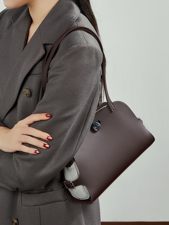 Elova Handcrafted Genuine Leather Bag in Black - E785 view 5