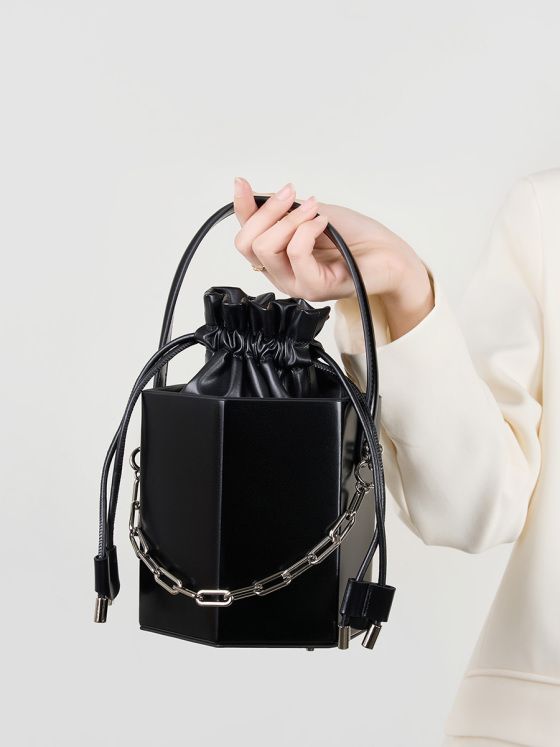 Elova Handcrafted Genuine Leather Crossbody Bag in Black - E187 view 5