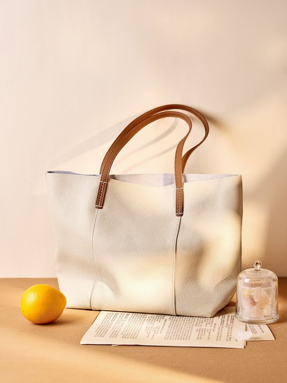 Elova Handcrafted Genuine Leather Tote Bag in Black - E265 view 3