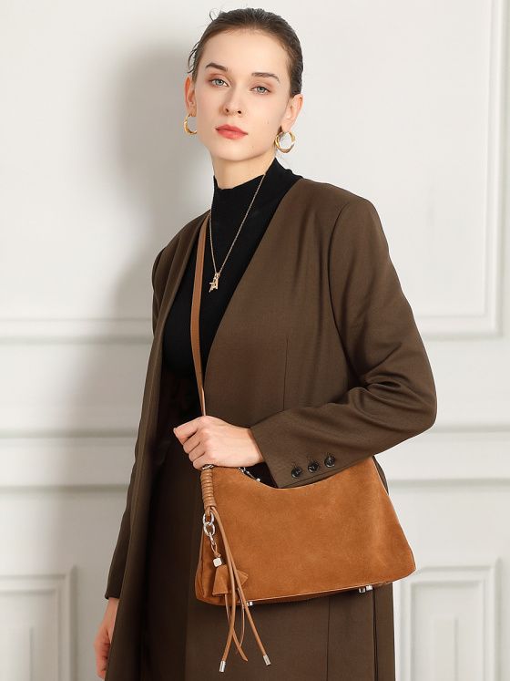 Elova Handcrafted Genuine Leather Tote Bag in Brown - E742 view 5