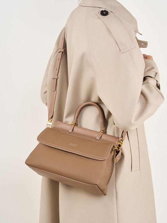 Elova Handcrafted Genuine Leather Crossbody Bag in Black - E232 view 3