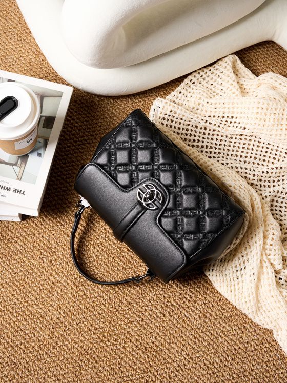 Elova Handcrafted Genuine Leather Crossbody Bag in Black - E249 view 4