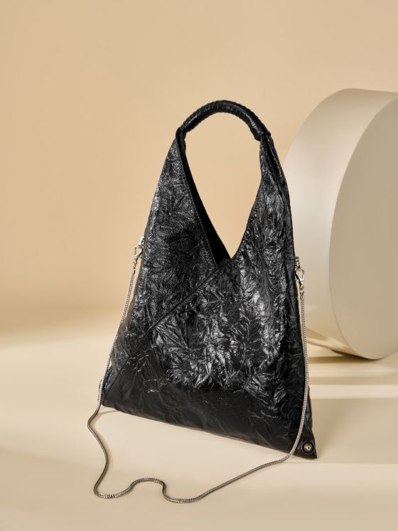 Elova Handcrafted Genuine Leather Tote Bag in Black - E546 view 6