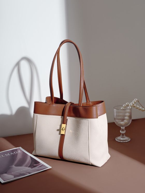 Elova Handcrafted Genuine Leather Tote Bag in Black - E170 view 6