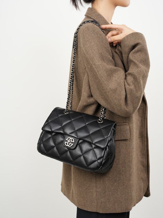 Elova Handcrafted Genuine Leather Crossbody Bag in Black - E225 view 3