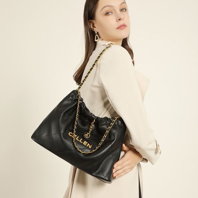 Elova Handcrafted Genuine Leather Crossbody Bag in Black - E311 view 7