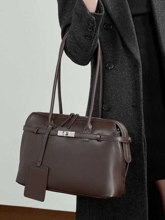 Elova Handcrafted Genuine Leather Tote Bag in Black - E789 view 2