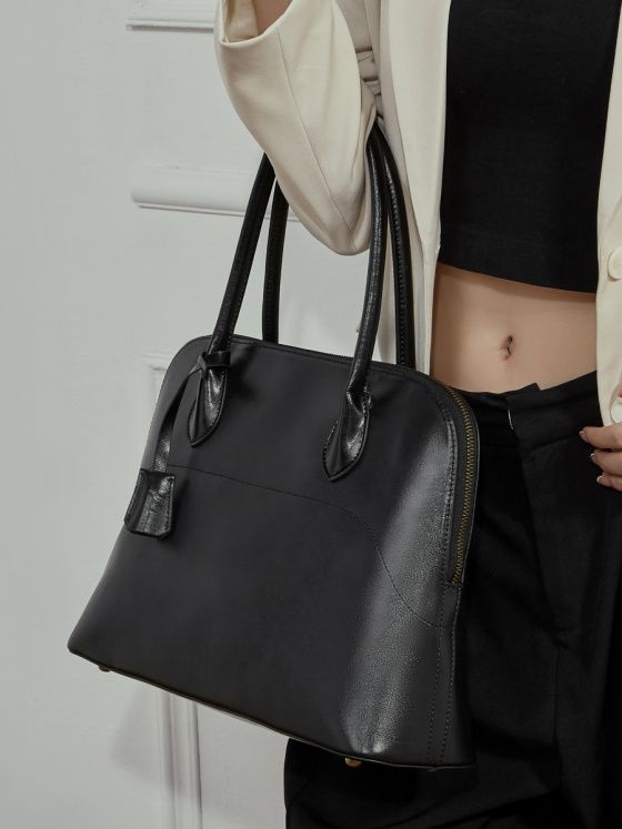 Elova Handcrafted Genuine Leather Bag in Black - E760 view 8