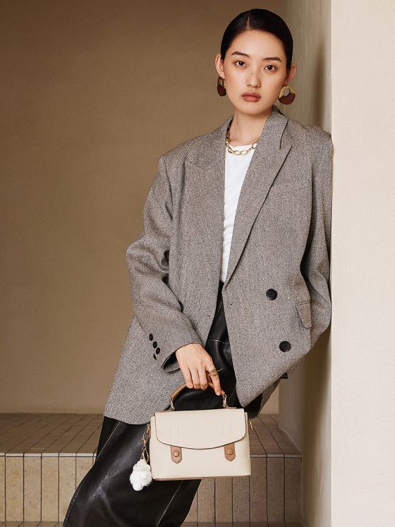 Elova Handcrafted Genuine Leather Crossbody Bag in White - E728 view 4