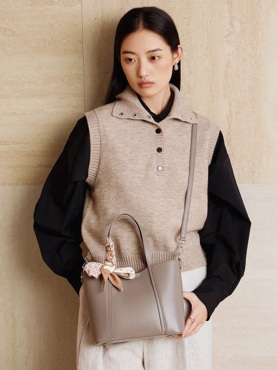 Elova Handcrafted Genuine Leather Tote Bag in Black - E756 view 5