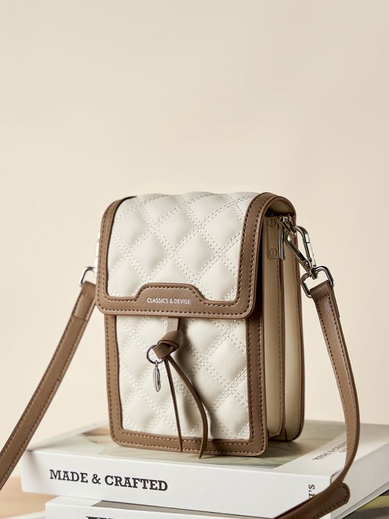 Elova Handcrafted Genuine Leather Crossbody Bag in White - E365 view 4